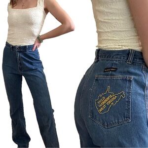 Vintage 70’s Rumble Seats High Waisted Flare Jeans Wild Wonderful West Virginia